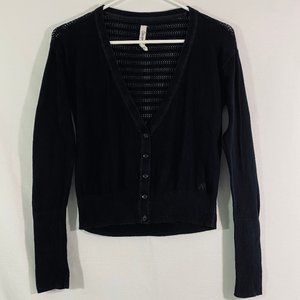 Aeropostale Cropped Button Front Cardigan